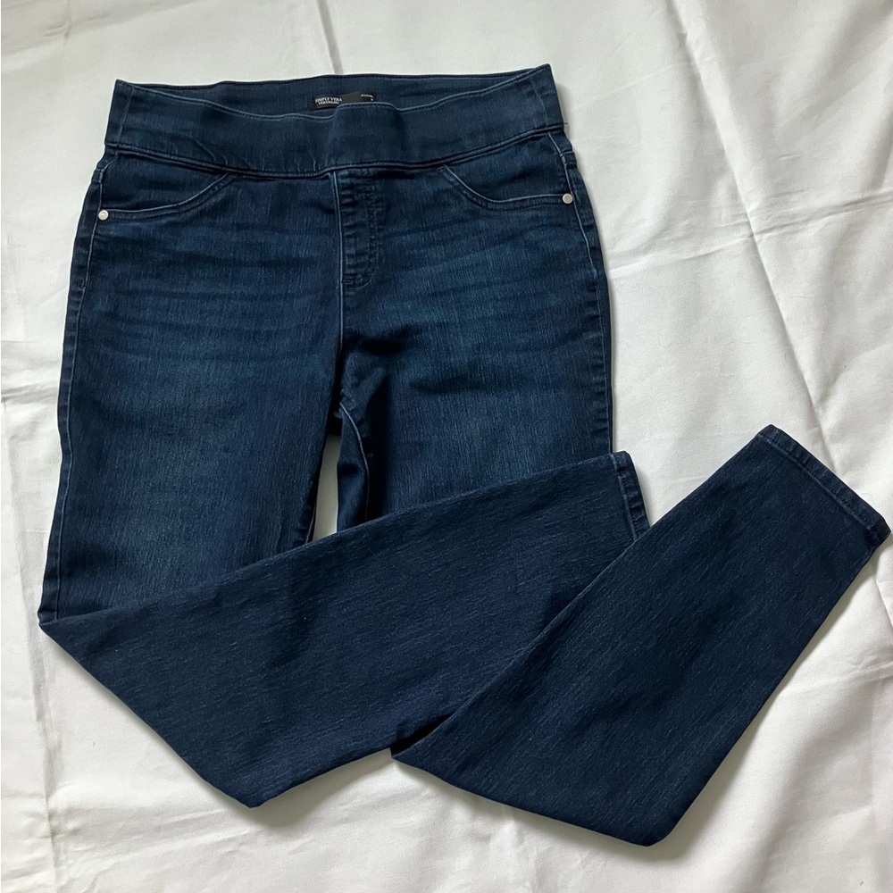 💥 3 for $15 Simply Vera Vera Wang Indigo Stretch Pull-On Jeggings